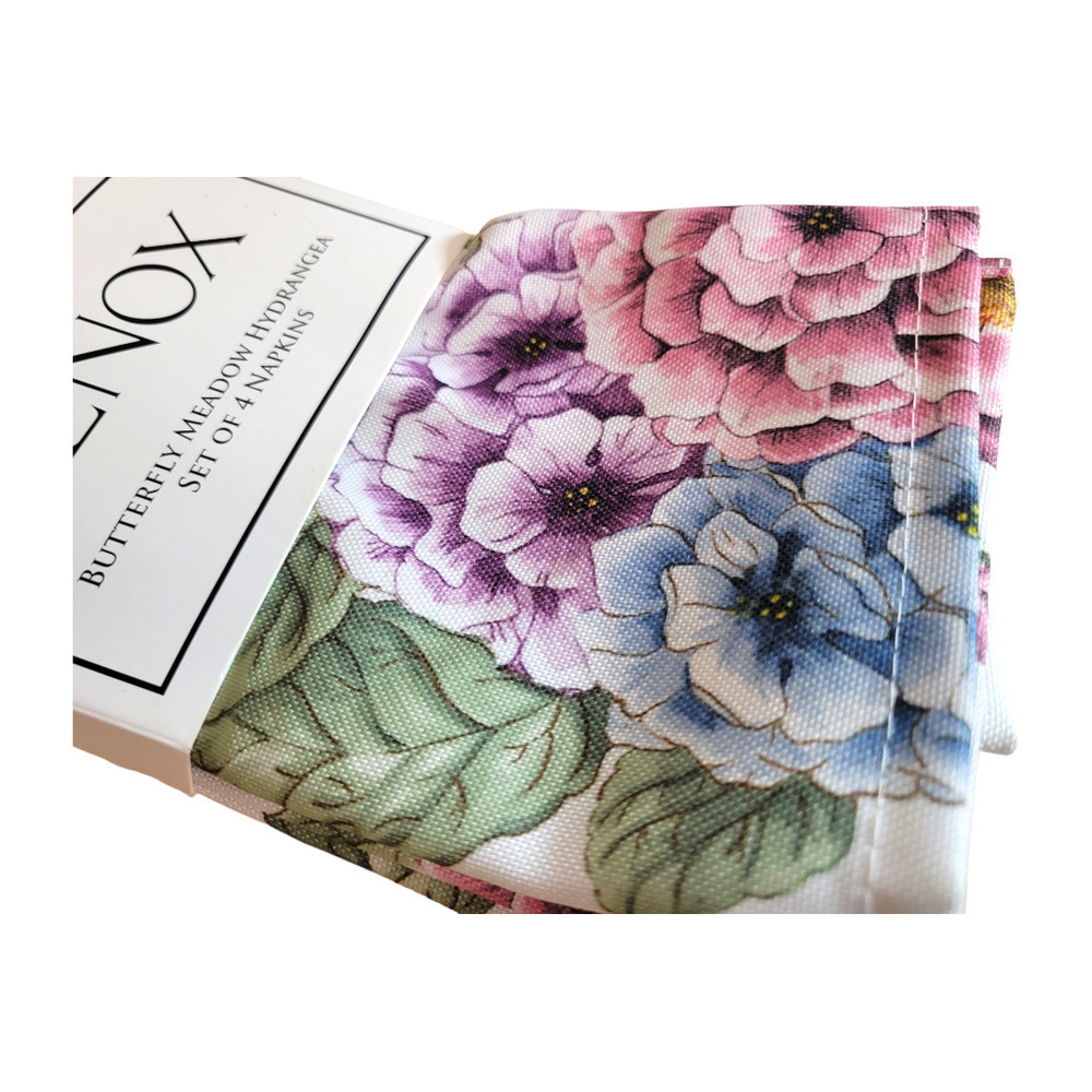 NEW Lenox Butterfly Meadow Hydrangea Napkins (Set of 4) - Picture 2 of 4